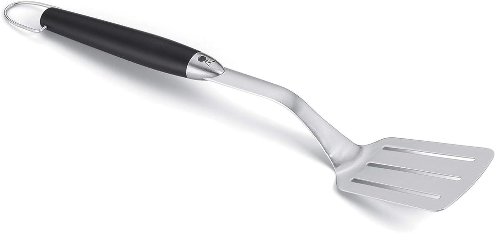 WEBER Paletta Giracarne Premium (46 cm) – Spatola Angolata in Acciaio Inox con Manico Ergonomico Antiscivolo (Art. 6620) Weber