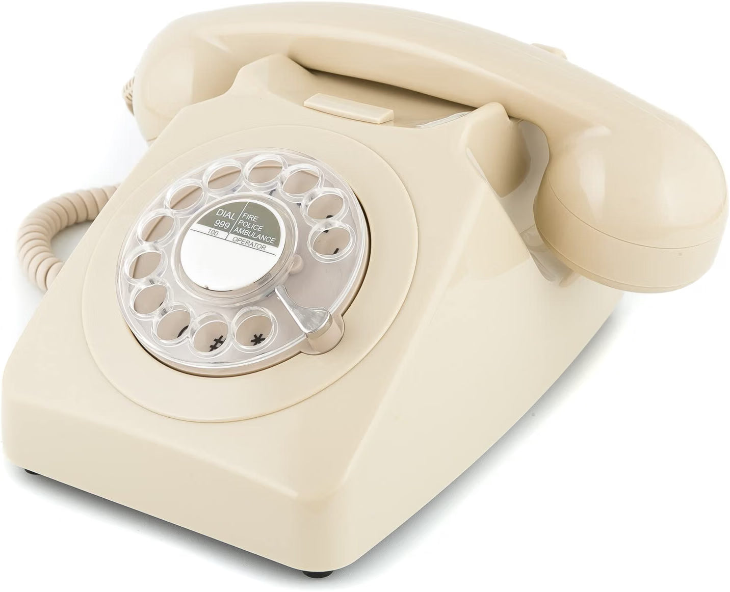 GPO Retro 746 Rotary Ivory – Telefono fisso vintage avorio con disco rotante
