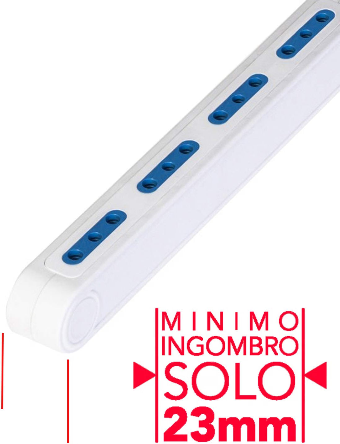 Poly Pool Spaziozero Plus Multisize Presa Multipla Bianca 5 Posti Bivalenti con Cavo da 1,5 Metri (Spina 10 A) - PP2524