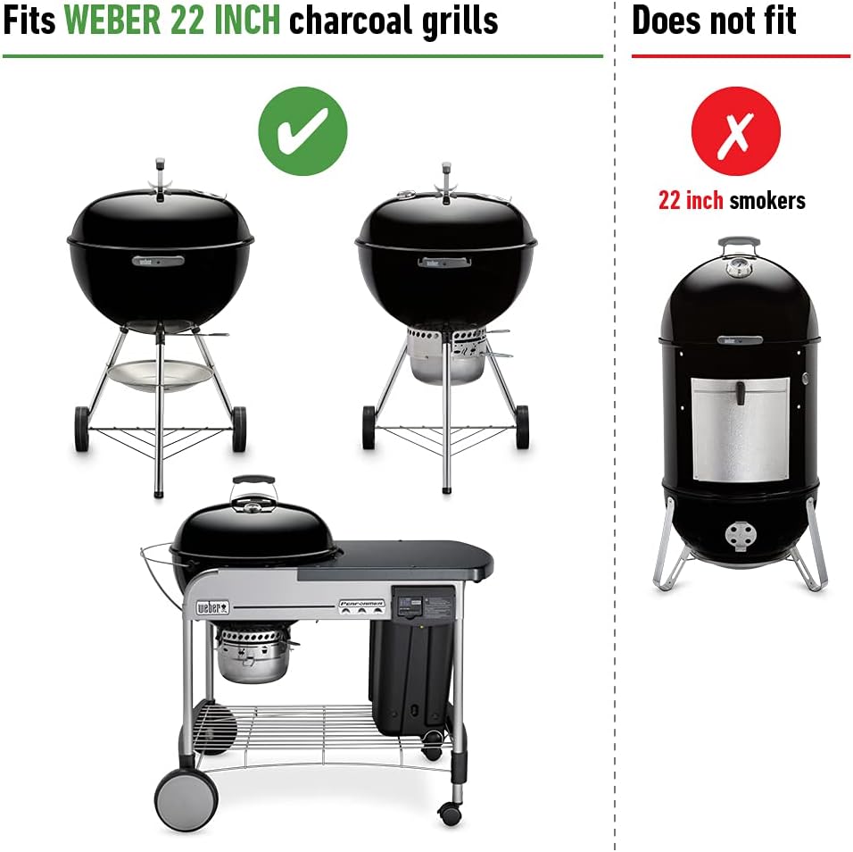 WEBER Kit Sistema di Pulizia One-Touch® (Art. 7444) – Kit di Ricambio per Ceneri e Ventilazione per BBQ a Carbone Ø 57 cm Weber