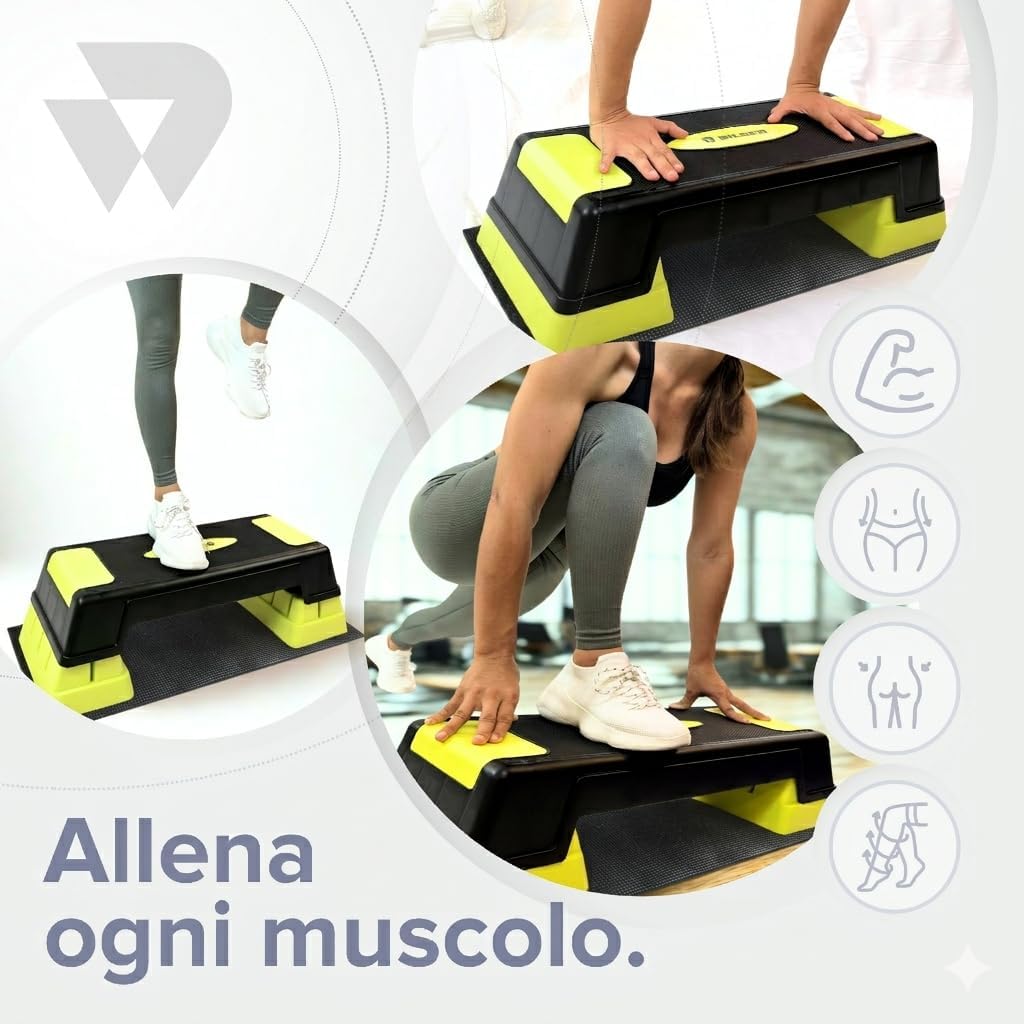 BILDER Step per Allenamento Aerobico e di Equilibrio - 68 x 28 x 15 cm