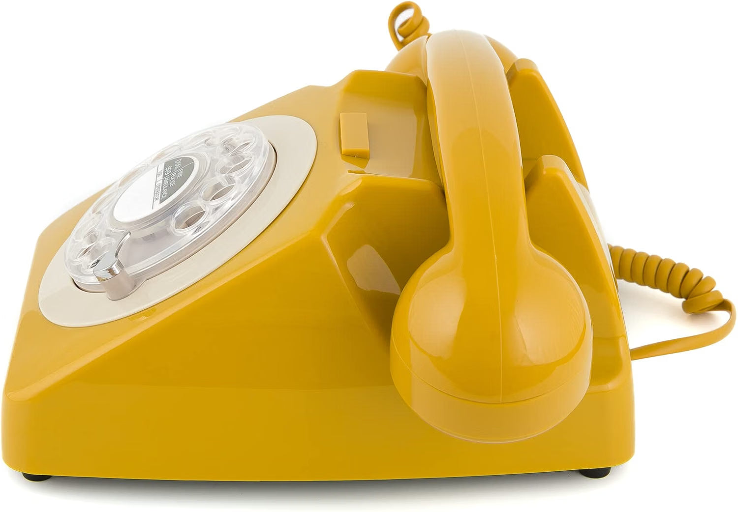 GPO Retro 746ROTARYMUS – Telefono fisso analogico retrò color senape