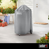 WEBER Custodia Standard (Art. 7175) – Telo Protettivo in Tessuto Traspirante Ø 47 cm per Barbecue a Carbone Kettle (Grigio) Weber