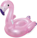 BESTWAY Cavalcabile Fenicottero (127x127 cm) – Galleggiante Compatto con Maniglie, Ideale per Bambini e Piscine Medie Bestway