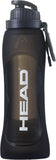 Borraccia Pieghevole in Silicone HEAD® con Moschettone - 500 ml Nero