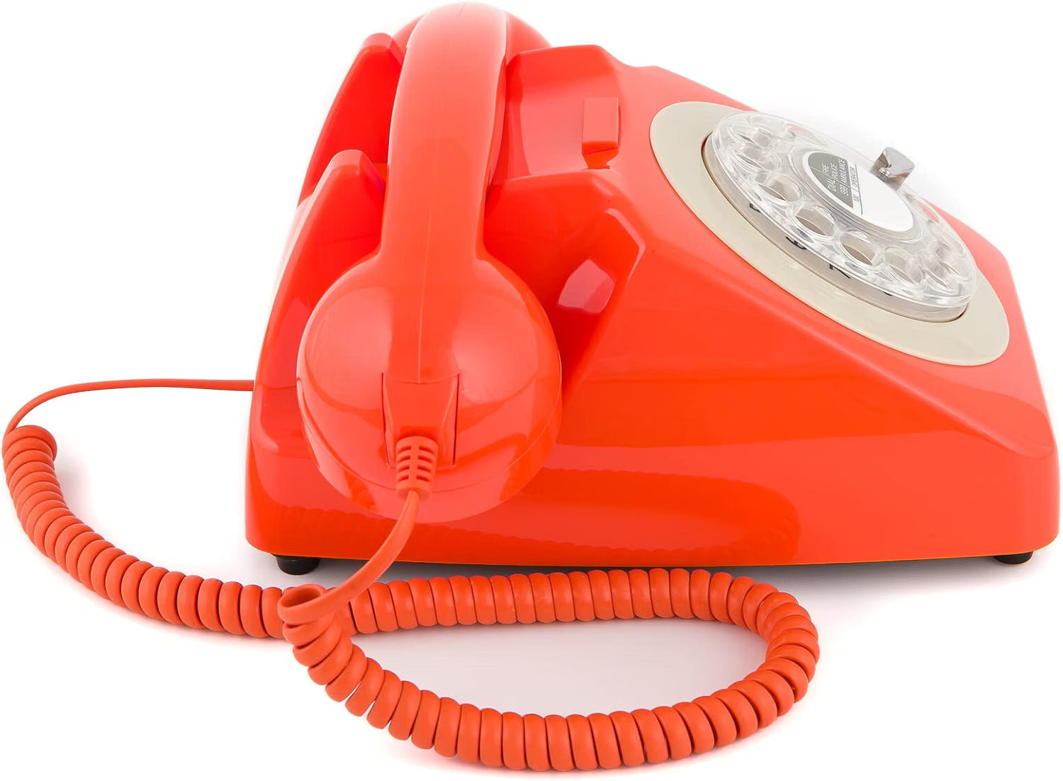 GPO Retro 746ROTARYORA – Telefono fisso analogico retrò arancione