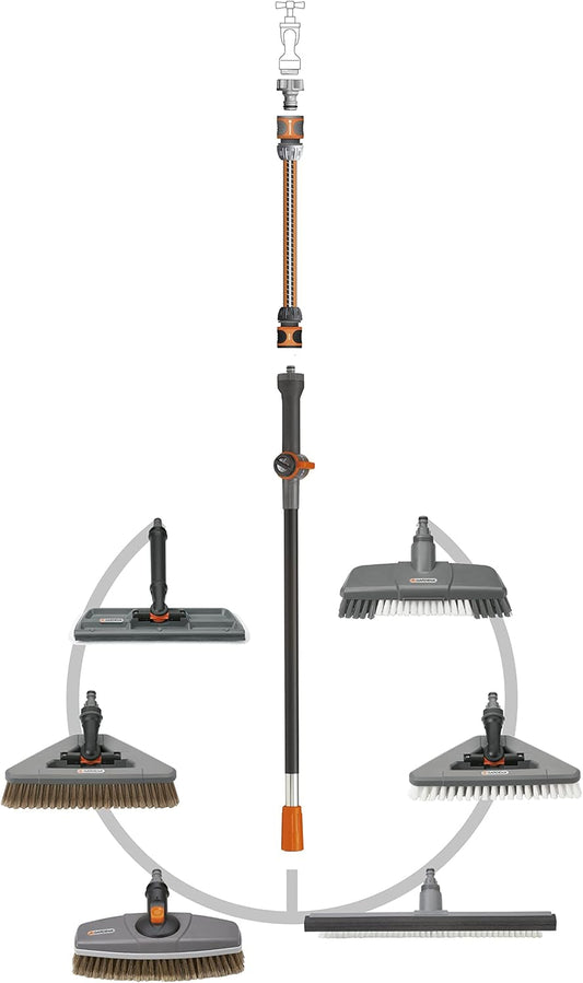 GARDENA Cleansystem Lavavetri con Spatola e Panno in Microfibra - 5564-20