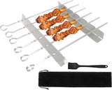 WEBER (Compatibile) Porta Spiedini e Kebab in Acciaio Inox – Supporto Alzato e Riutilizzabile per Cottura Uniforme sul Grill Generico