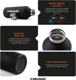 Borraccia Termica HEAD Soft Touch - 500 ml in Acciaio Inox Doppia Parete