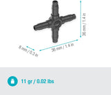 GARDENA Micro-Drip-System Raccordo a Croce 4,6 mm (3/16") 10 Pezzi - 1334-29