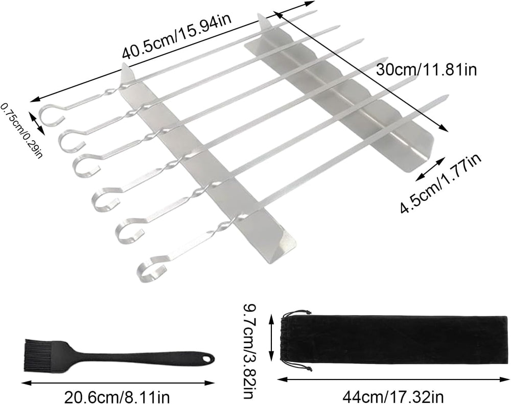 WEBER (Compatibile) Porta Spiedini e Kebab in Acciaio Inox – Supporto Alzato e Riutilizzabile per Cottura Uniforme sul Grill Generico