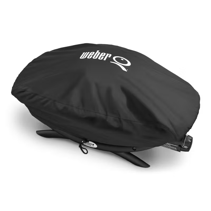 WEBER Custodia Premium (Art. 7118) – Telo Protettivo in Tessuto Traspirante per Barbecue Serie Q 200/2000 (Con Carrello Standard) Weber