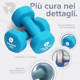 BILDER BLDNEODUMBLB4 coppia manubri da 4 kg azzurri
