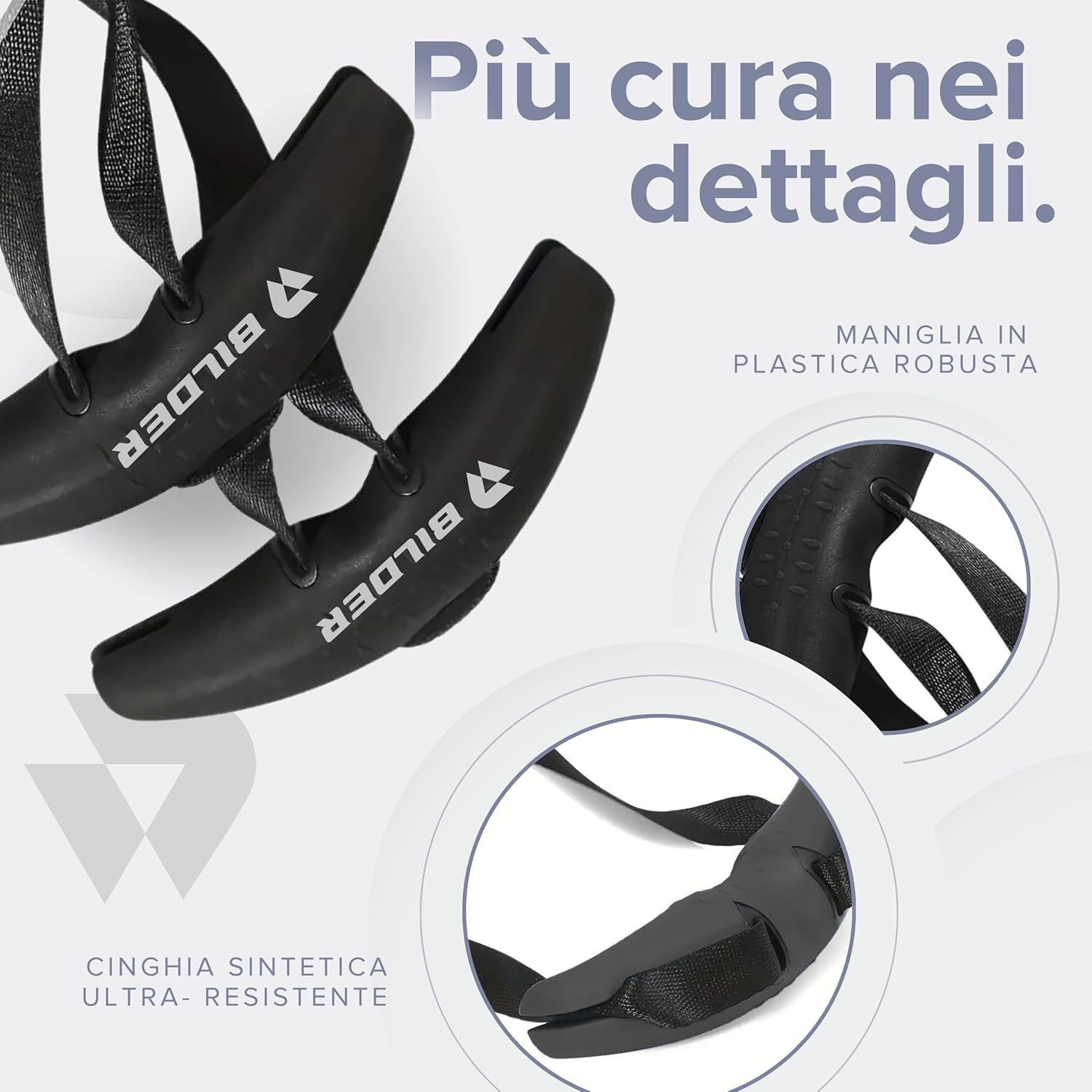 BILDER Coppia di Maniglie Palestra Ergonomiche (13 x 12 x 3 cm)