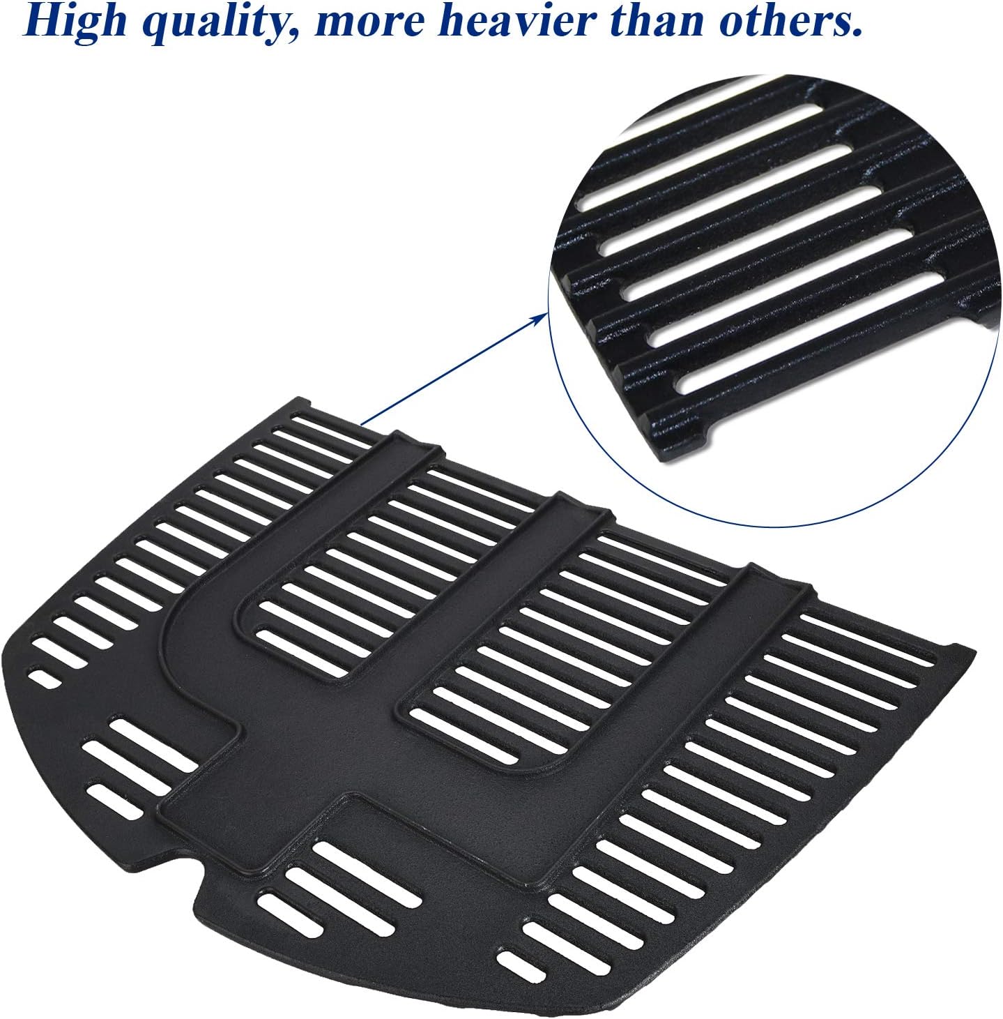 WEBER (Ricambio Compatibile) Set Griglie di Cottura in Ghisa (63.5 x 45.2 cm) – Ricambio Sostitutivo per Barbecue a Gas Serie Q 300, Q 3000 e Simili Weber
