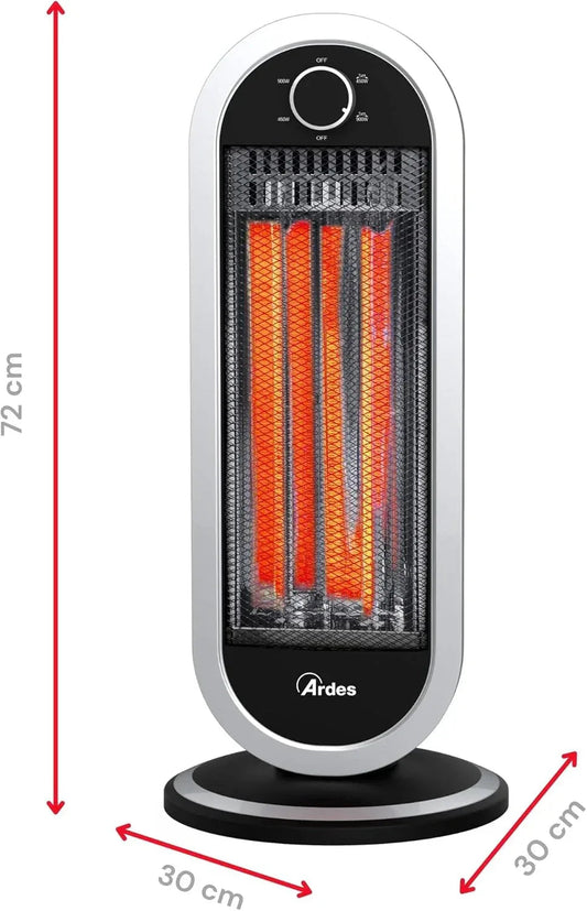 ARDES Stufa a Carbonio Oscillante – Modello TIZZO AR4B01 (900W) Ardes