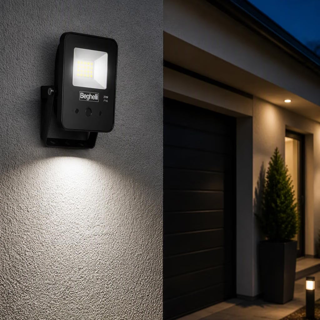 Beghelli Floodlight FL Dual Sensor - Proiettore LED da Esterno 20W IP66