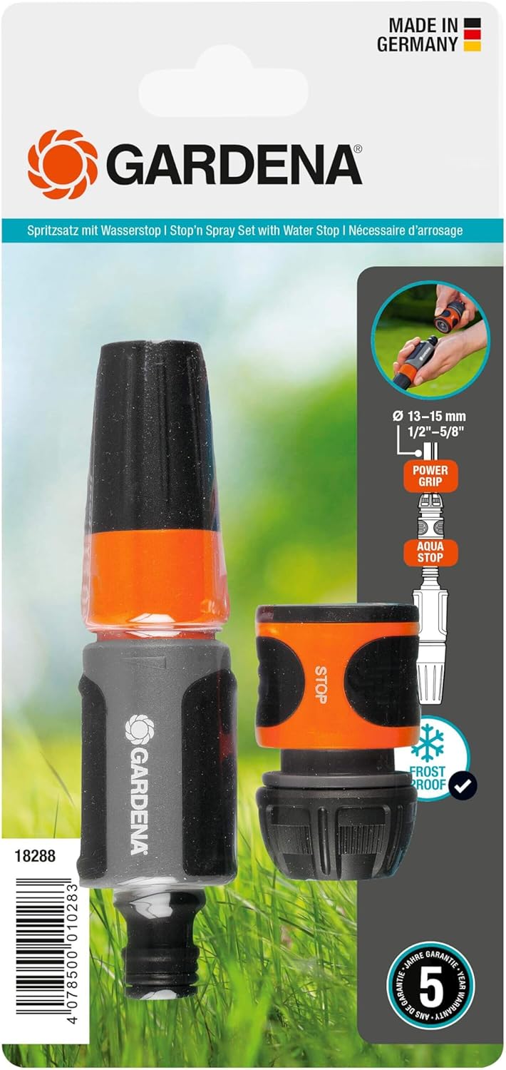 Set Lancia per Irrigazione Classic + Raccordo Acqua-Stop Gardena - 18288-20
