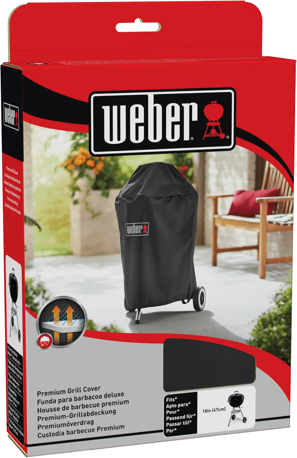 Weber Custodia Premium per Barbecue a Carbone 47 cm 7148 - Nero