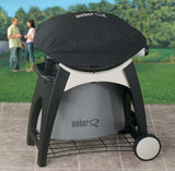 WEBER Custodia Premium (Art. 7118) – Telo Protettivo in Tessuto Traspirante per Barbecue Serie Q 200/2000 (Con Carrello Standard) Weber