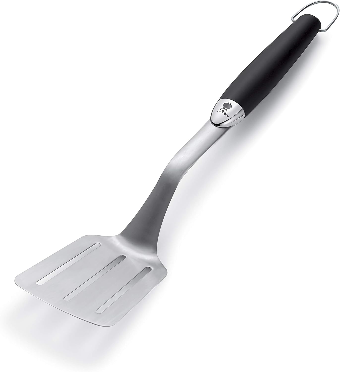 WEBER Paletta Giracarne Premium (46 cm) – Spatola Angolata in Acciaio Inox con Manico Ergonomico Antiscivolo (Art. 6620) Weber