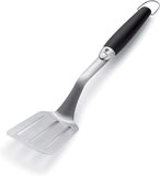 WEBER Paletta Giracarne Premium (46 cm) – Spatola Angolata in Acciaio Inox con Manico Ergonomico Antiscivolo (Art. 6620) Weber