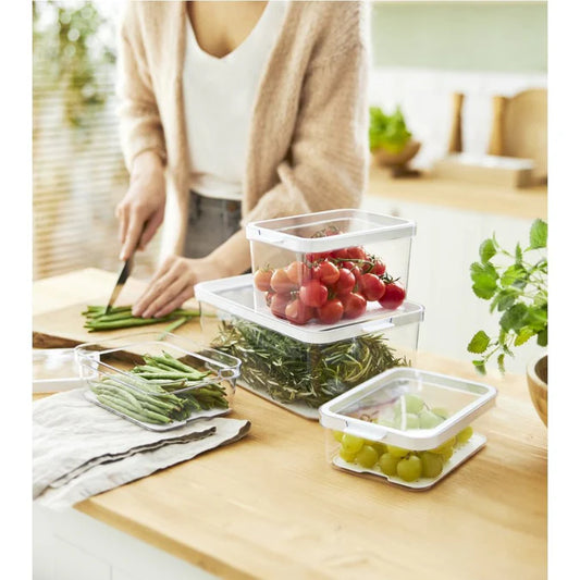 Set 3 Organizzatori Frigo Rotho CAUMA (1,3 l + 2,6 l + 4,65 l) - Stokkisti In Brescia