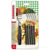 Set 6 Forchette da Tavola in Acciaio Inox con Manico Nero – Linea Dinamik Elegante e Resistente | Kaimano Kaimano