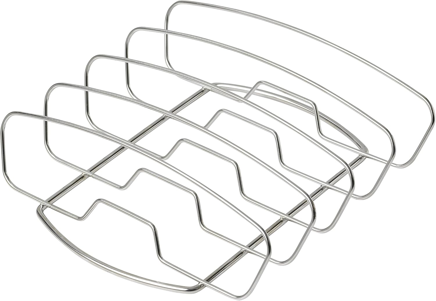 WEBER (Compatibile Dancook) Supporto Multiuso in Acciaio Inox per Costine e Arrosti – Porta-Costine Reversibile per Cottura Verticale (Art. 120 141) Generico