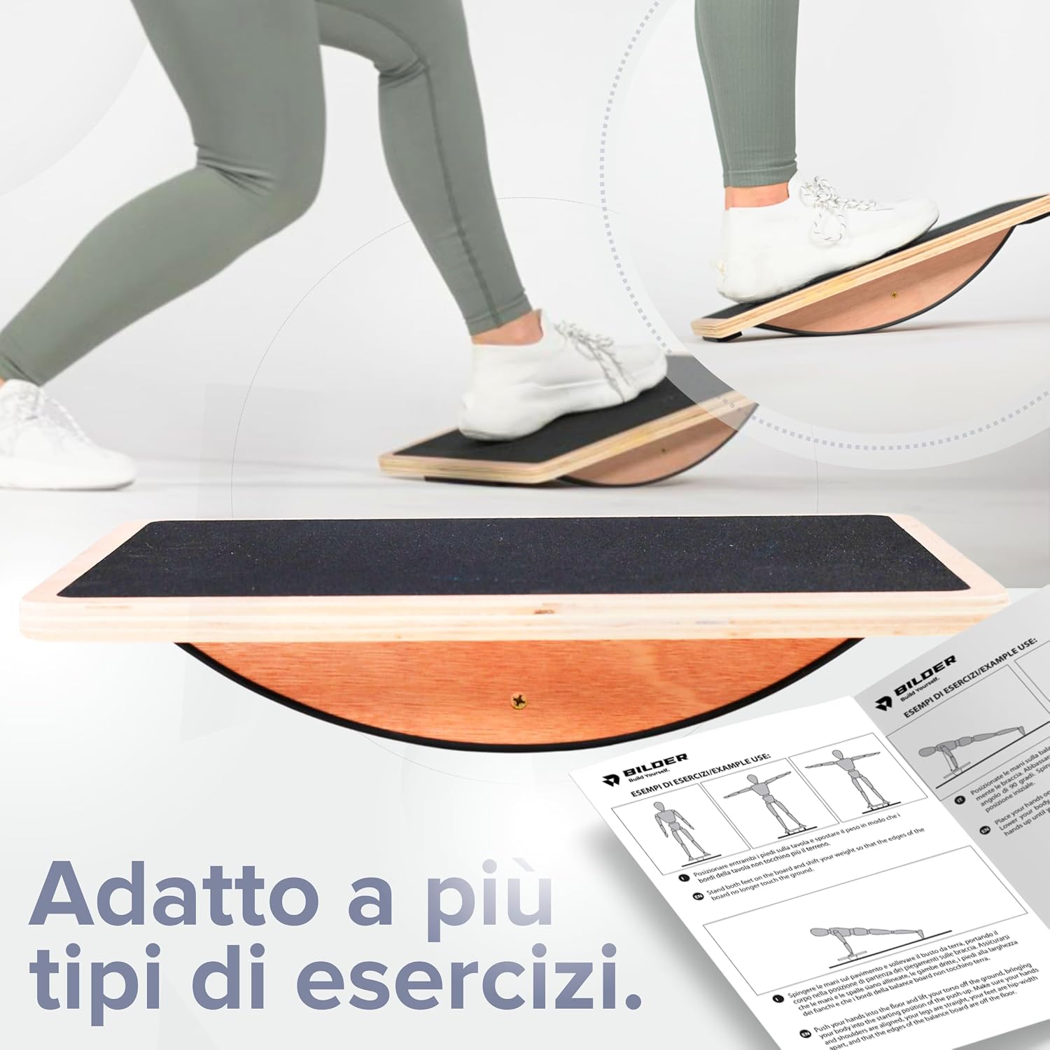 BILDER Tavoletta Propriocettiva Balance Board (39 x 39 x 8 cm)