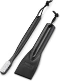 WEBER Set Professionale di Pulizia 2-in-1 per Bruciatori e Camere Grill – Raschietto/Spatola e Mini Spazzola per Manutenzione Profonda (Art. 6202) Weber