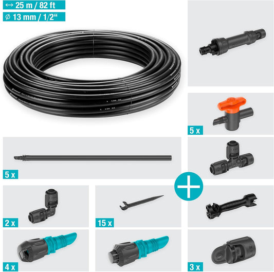 Gardena Set Irrigazione per Orti e Aiuole Micro-Drip-System 13450-20 - Kit per Annaffiatura a Goccia Fino a 40 mq
