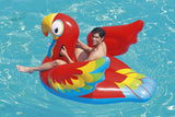 BESTWAY Pappagallo Gonfiabile Cavalcabile (203x132 cm) – Maxi Galleggiante Tropicale con Maniglie per Adulti e Bambini Bestway