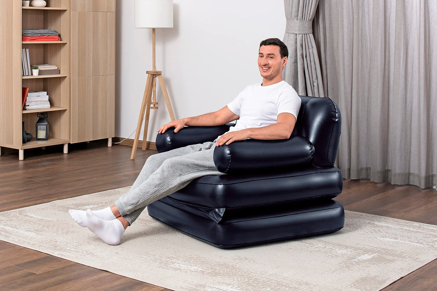 Bestway 75" x 38" x 25" / 1.91 m x 97 cm x 64 cm - Materassino Gonfiabile Multifunzione Multi-Max 4-in-1