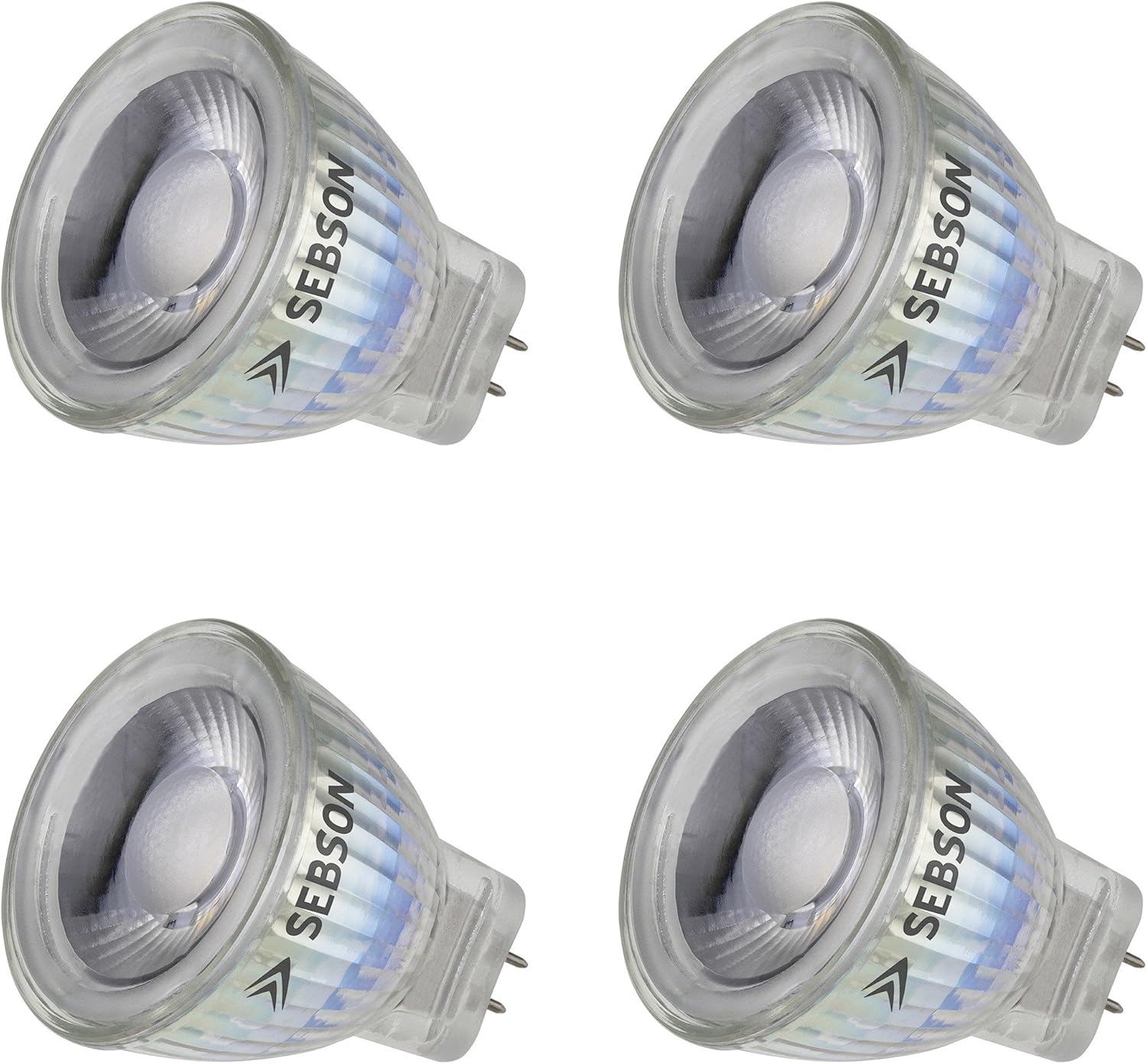 Set 4 Lampadine LED MR11 GU4 12V 3W SEBSON - 2900K