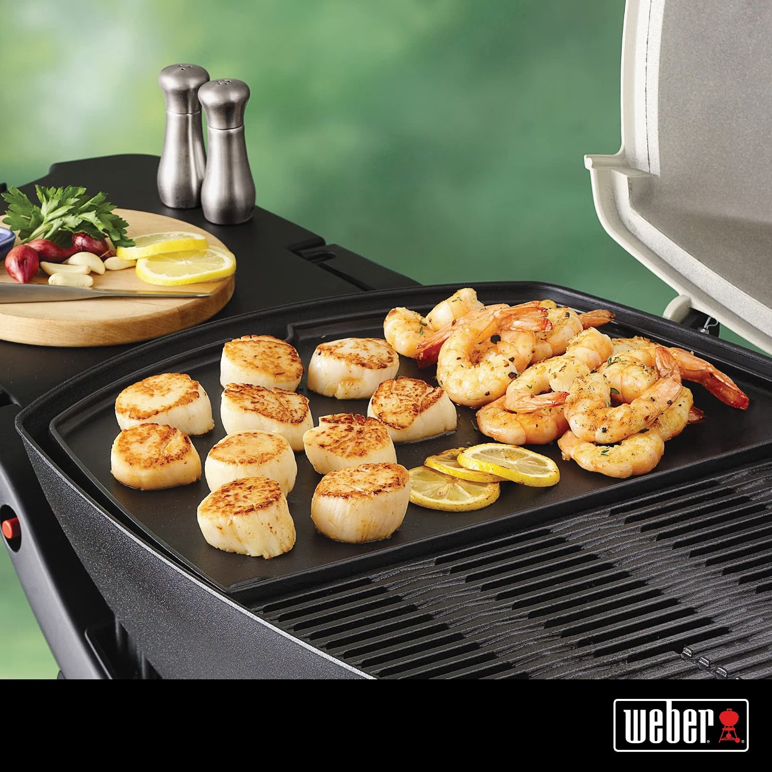 Weber Plancha in Ghisa Smaltata per Serie Q 3000 - Piastra per BBQ 1,3x33x35 cm Articolo n. 6506