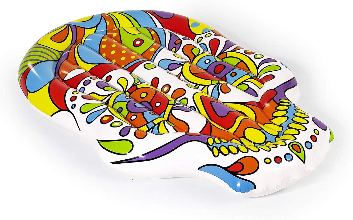 Bestway 43194 Isola Gonfiabile Mexi-Skull - Materassino Teschio Messicano (193 x 141 cm)