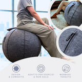 BILDER Cover per Palla Pilates e Fitness in Feltro di Lana per Gym Ball 65 cm - 65 x 65 x 65 cm