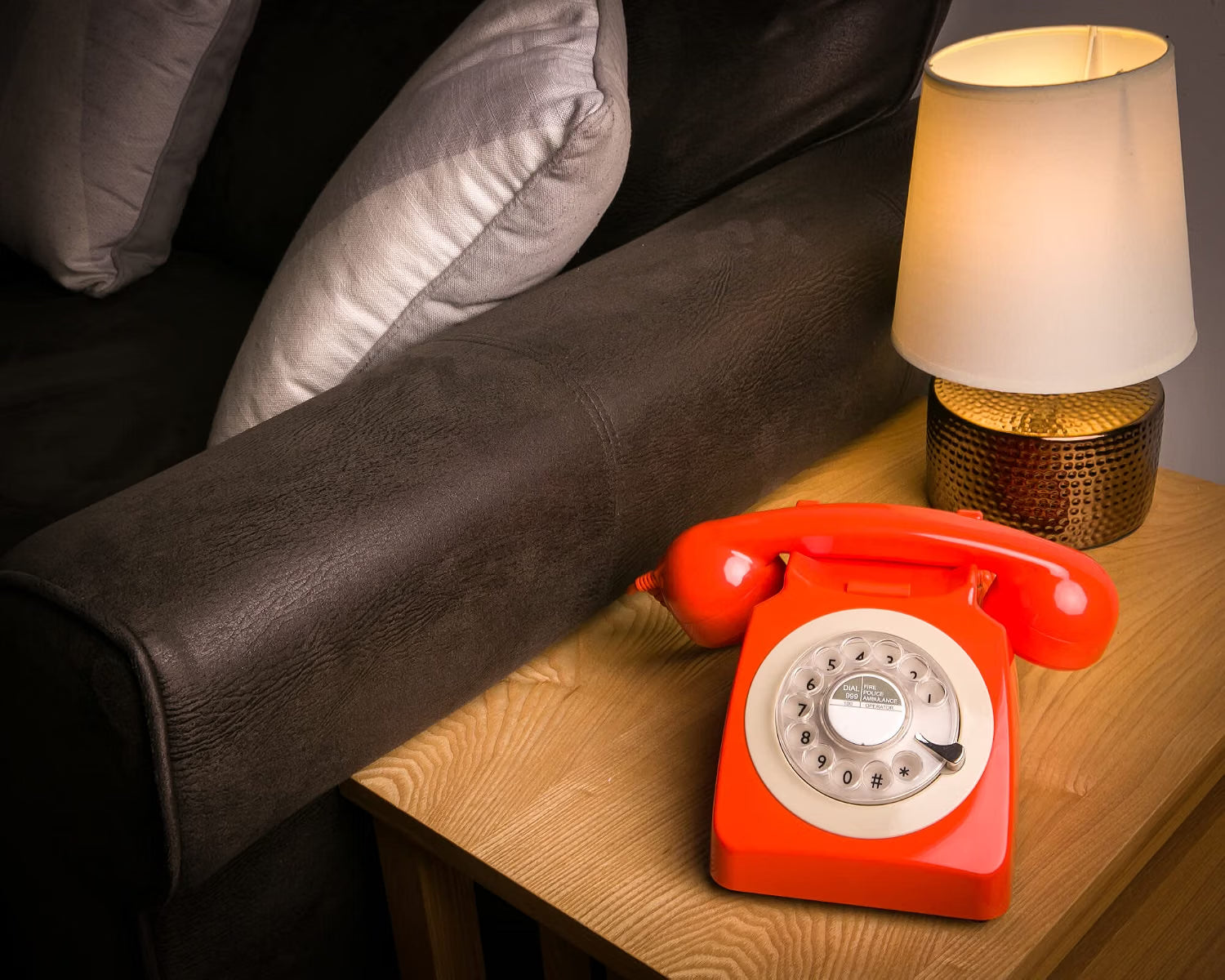 GPO Retro 746ROTARYORA – Telefono fisso analogico retrò arancione