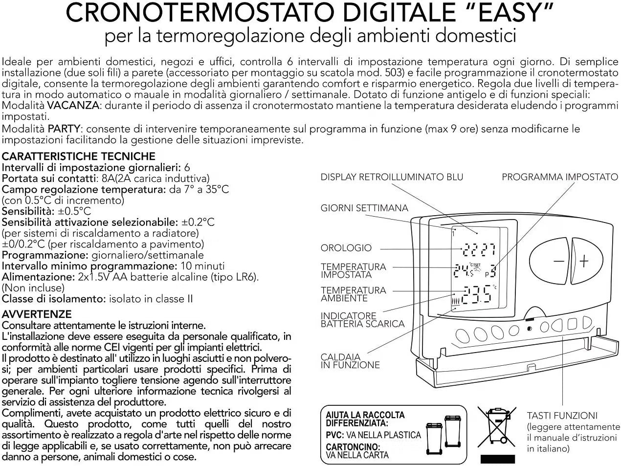 Poly Pool PP1465 – Cronotermostato digitale programmabile