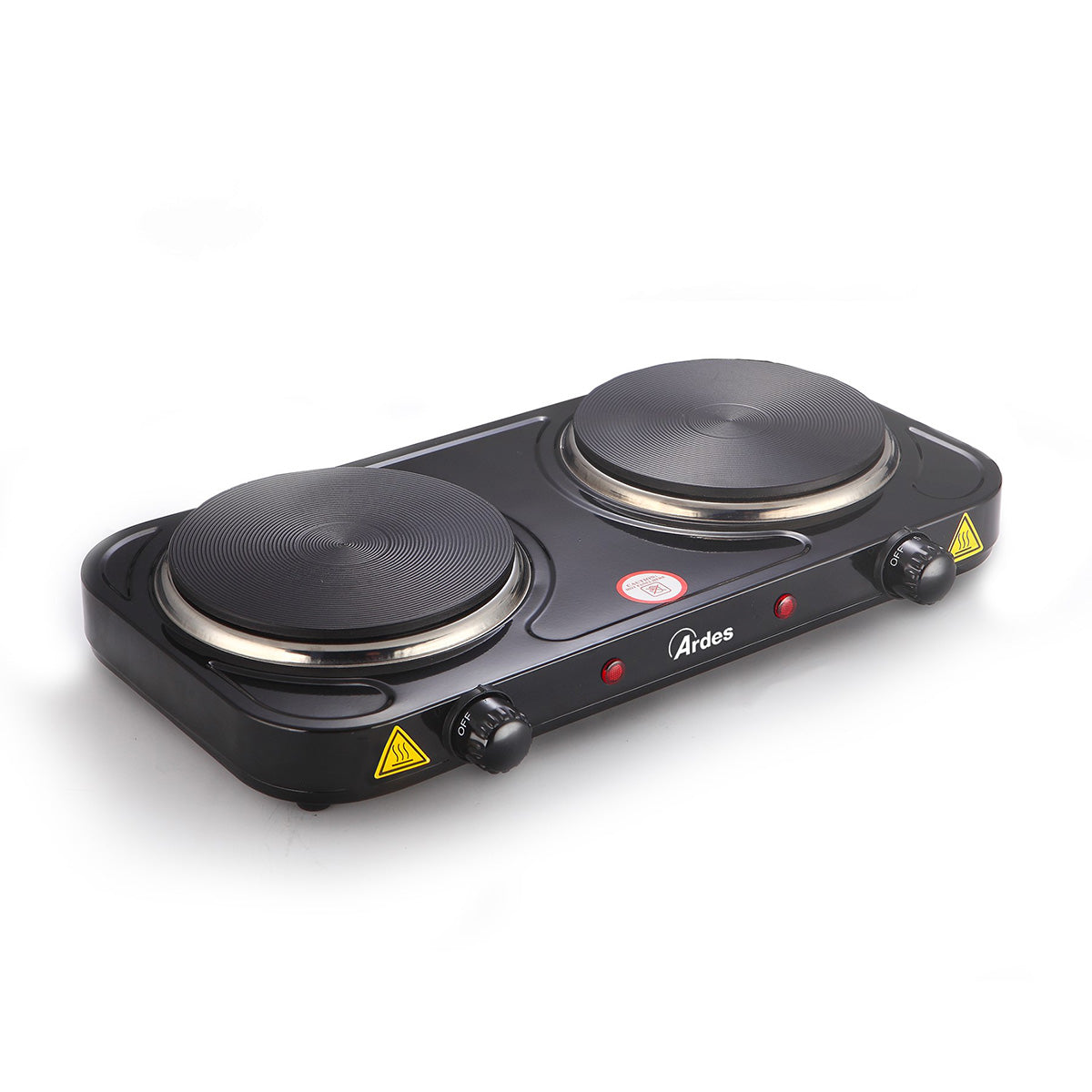 Ardes AR1F20 TIKAPPA F20 - Fornello Elettrico 2 Piastre in Ghisa Ø 15,5 cm (2000W)