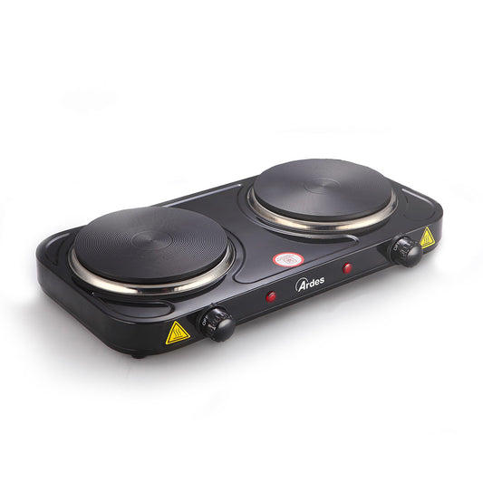 Ardes AR1F20 TIKAPPA F20 - Fornello Elettrico 2 Piastre in Ghisa Ø 15,5 cm (2000W)