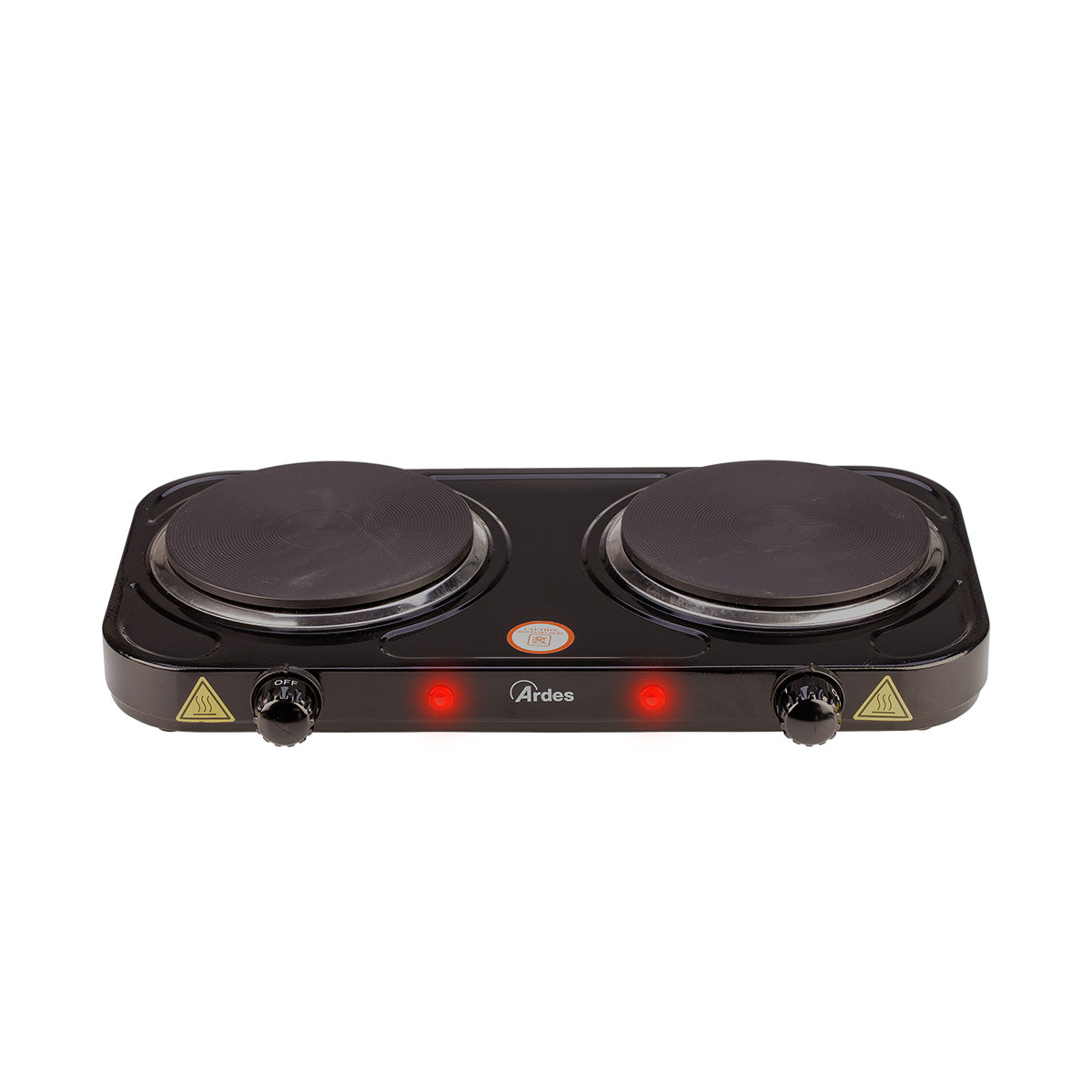 Ardes AR1F20 TIKAPPA F20 - Fornello Elettrico 2 Piastre in Ghisa Ø 15,5 cm (2000W)