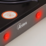 Ardes AR1F20 TIKAPPA F20 - Fornello Elettrico 2 Piastre in Ghisa Ø 15,5 cm (2000W)