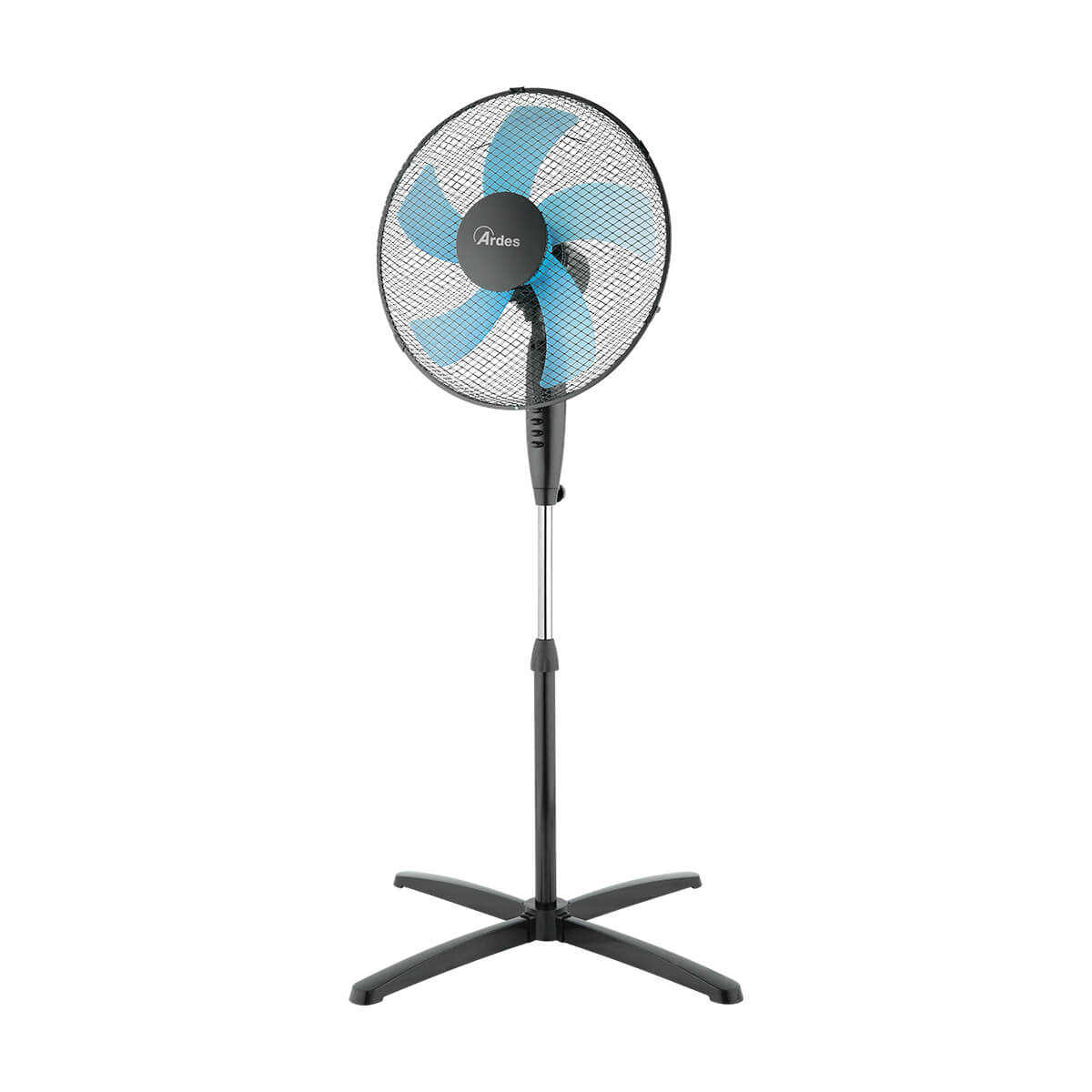 Ardes AR5ST40PN STEELO 40PN Ventilatore a Piantana 40 cm - Altezza Regolabile 100-120 cm