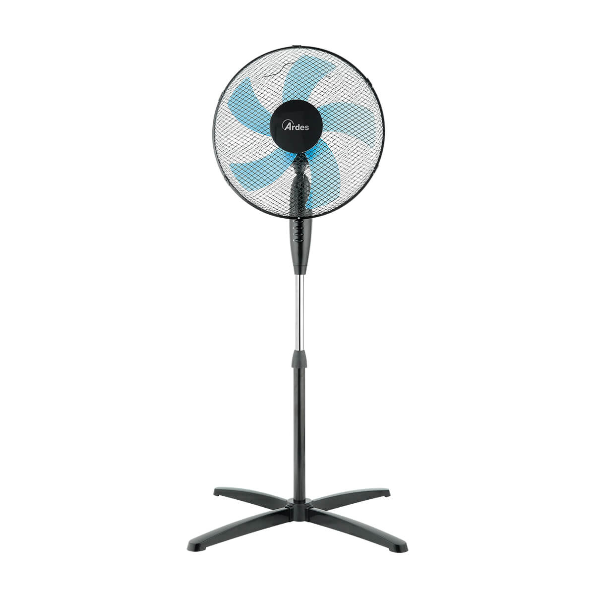Ardes AR5ST40PN STEELO 40PN Ventilatore a Piantana 40 cm - Altezza Regolabile 100-120 cm
