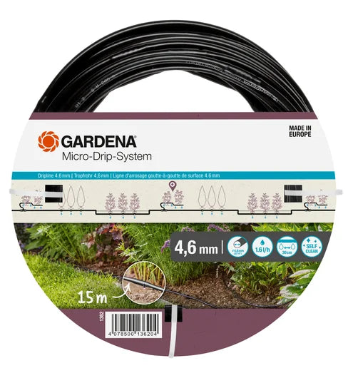 GARDENA Tubo Gocciolante 4,6 mm (3/16") 15 m Micro-Drip-System - 1362-20