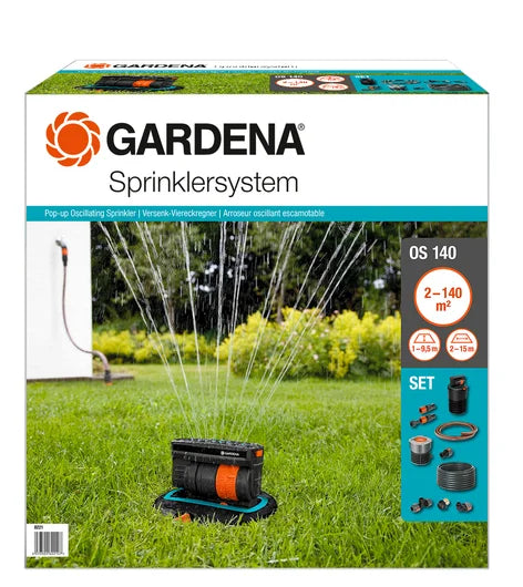 Set completo Sprinklersystem GARDENA con Pop-up OS 140 fino a 140 m² - Art. 8221-20 Gardena