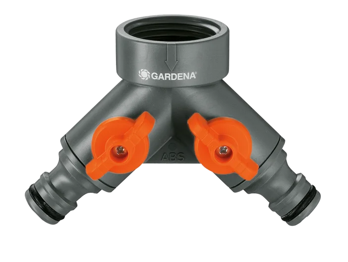 GARDENA Rubinetto a 2 Vie per Rubinetti 26,5 mm (G 3/4") e 33,3 mm (G 1") - 940-20