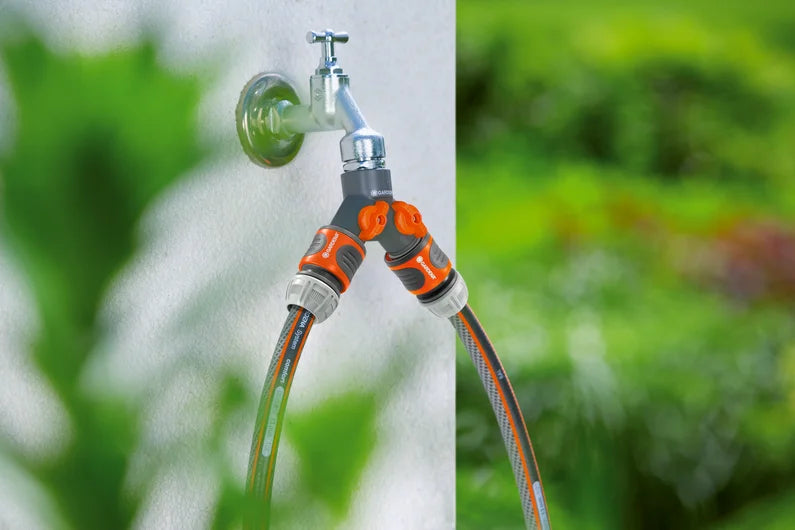 GARDENA Rubinetto a 2 Vie per Rubinetti 26,5 mm (G 3/4") e 33,3 mm (G 1") - 940-20